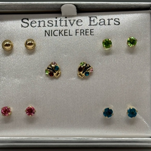 Box Set 5 Pairs Post Earrings Multi Color - Picture 5 of 5